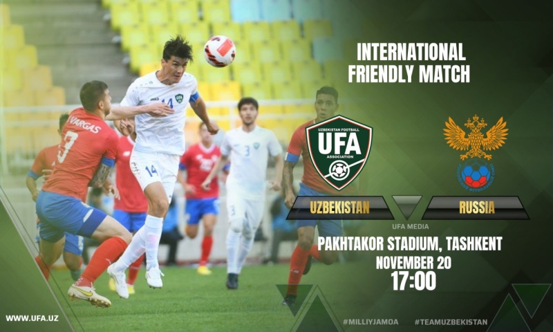 Узбекистан и Россия впервые проведут товарищеский матч по футболу