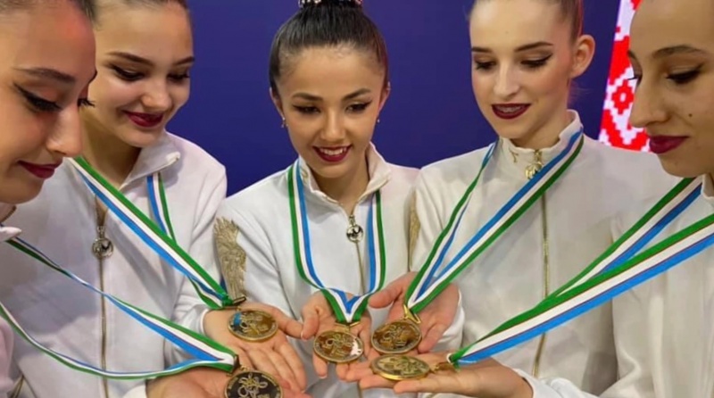Сборная Узбекистана по художественной гимнастике впервые в истории заняла первое место на Кубке мира в Ташкенте