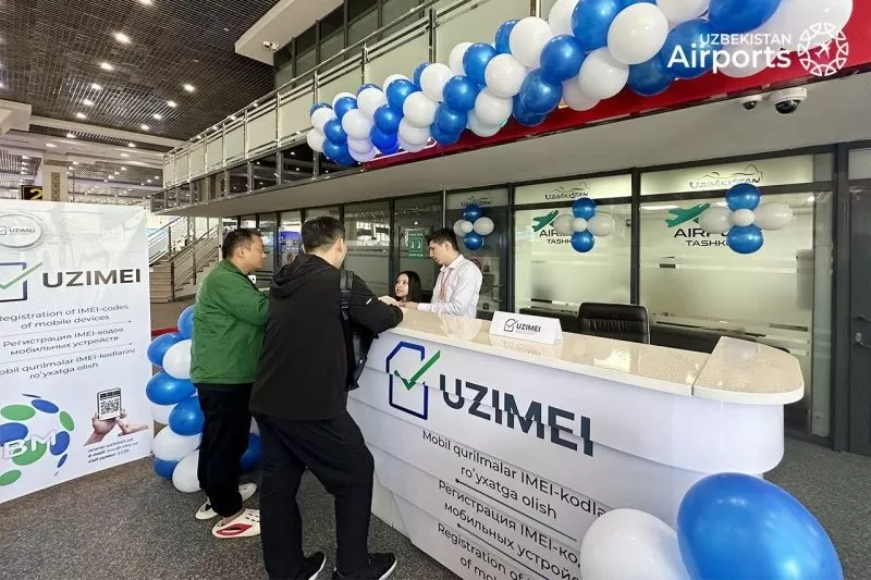 Зарегистрировать IMEI-код нового телефона теперь можно прямо в аэропорту Ташкента